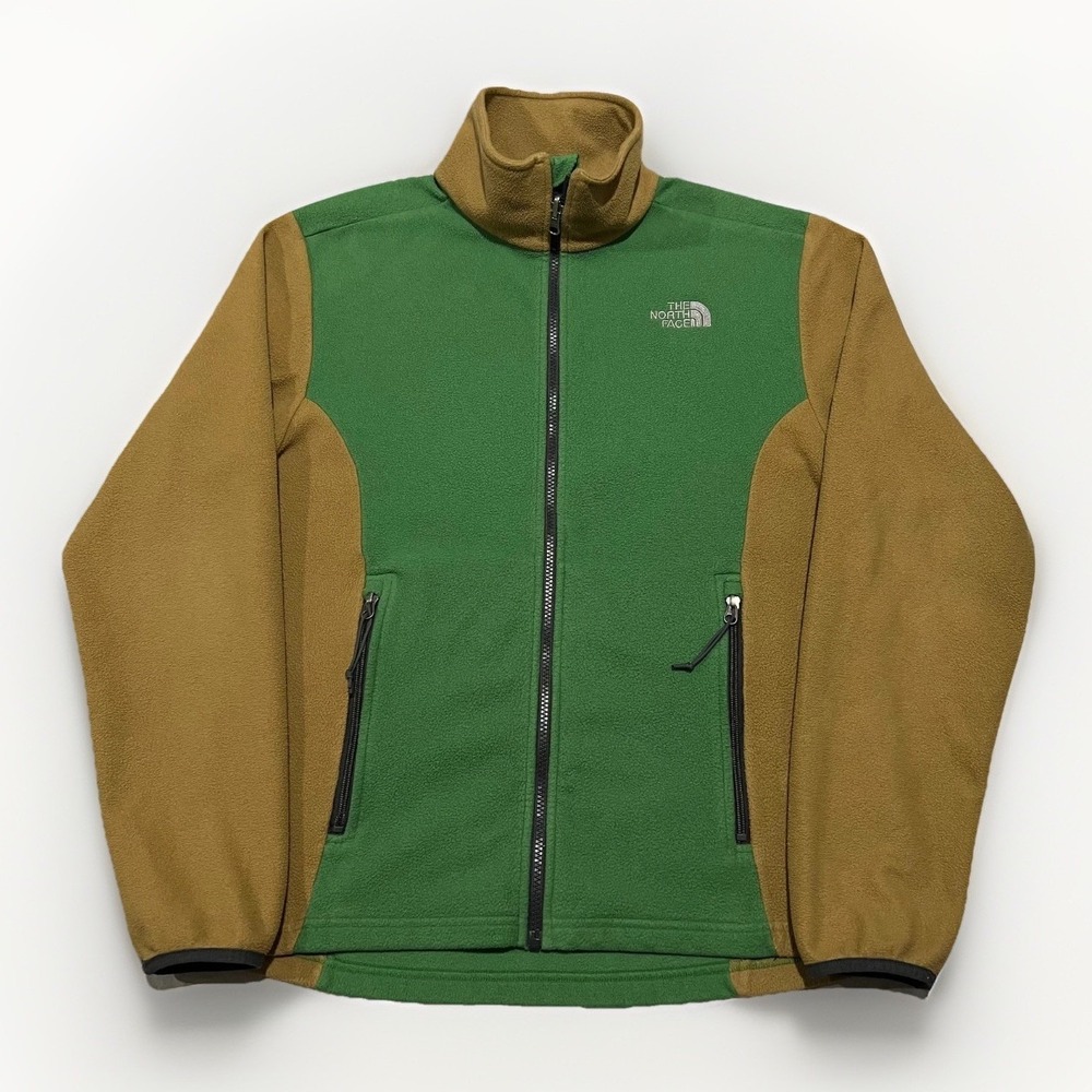 The North Face Mens Green Sand Full-Zip Fleece Earth Jacket Hiking Gorpcore M